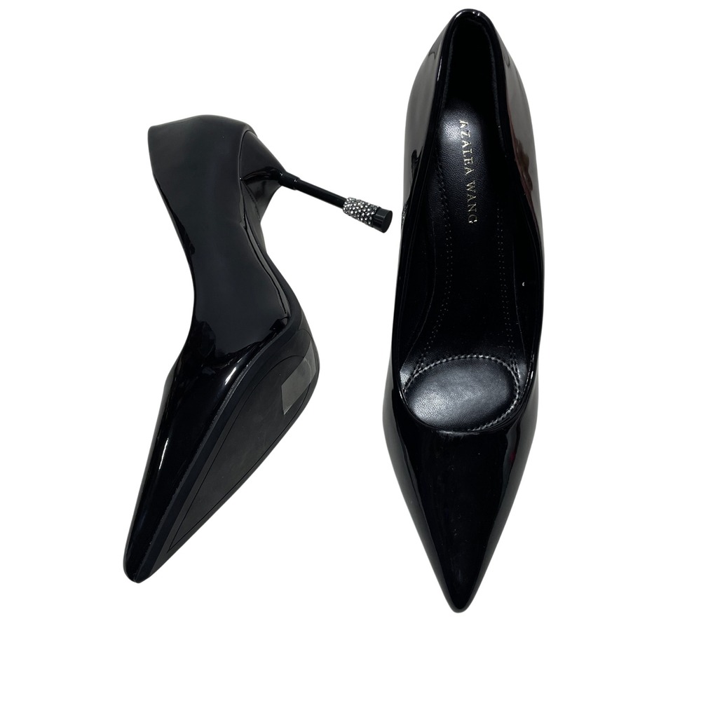 Azalea Wang 10 Stiletto 4" Heel‎ Shelley Black Crystal Accent Heel